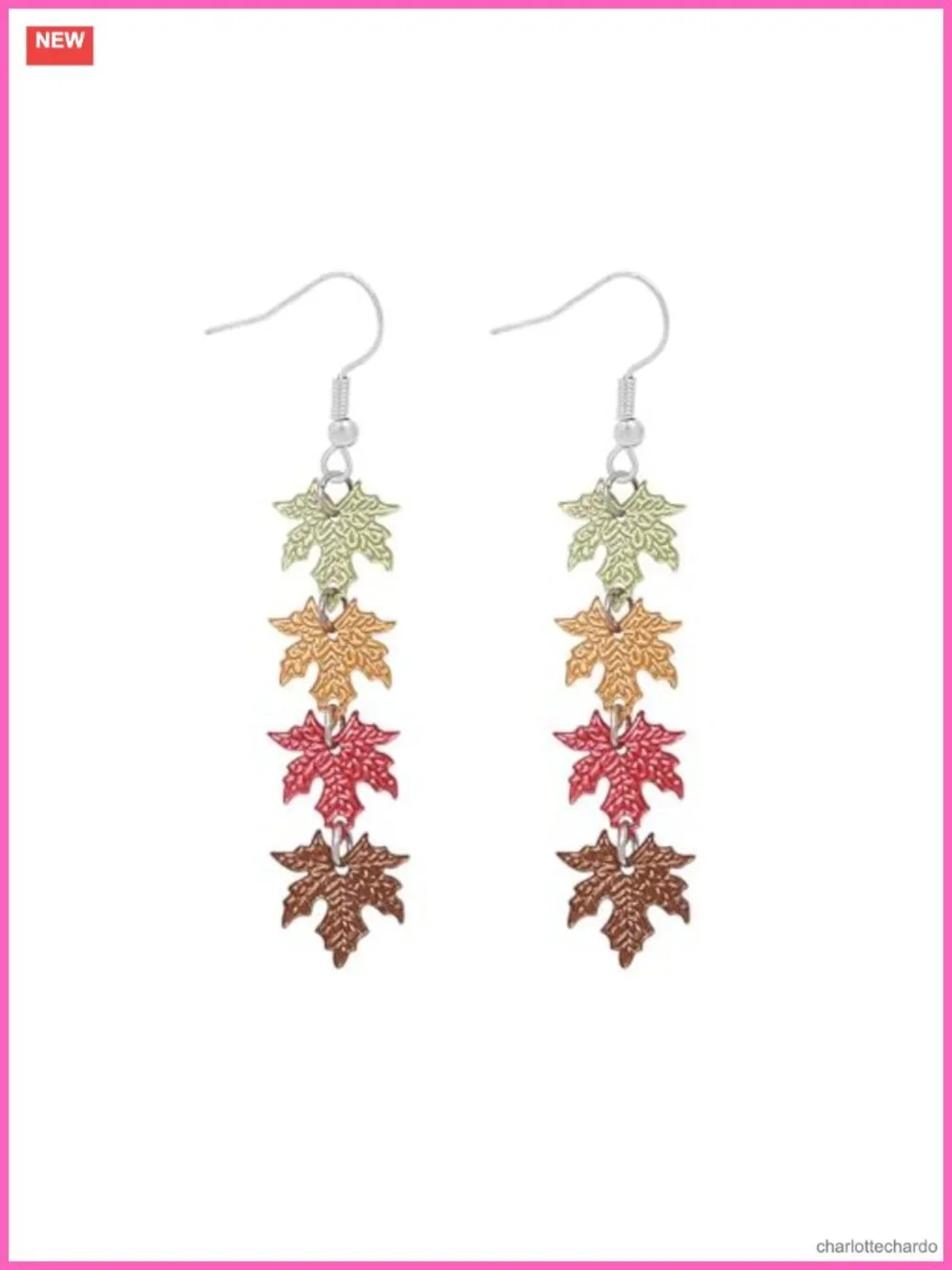 Maple Leaf Dangle Earrings Alloy Hypoallergenic Fall Jewelry